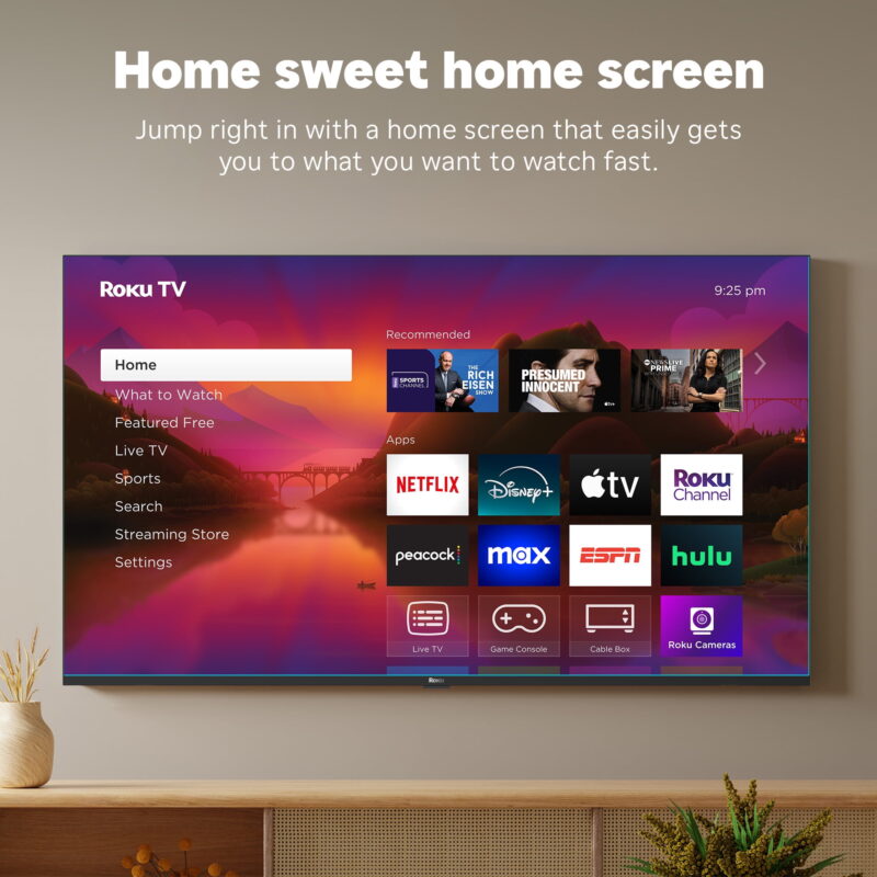 Roku Smart TV 2025 – 65-Inch Plus Series, 4K QLED Mini-LED TV – Roku TV with Enhanced Voice Remote - Image 7