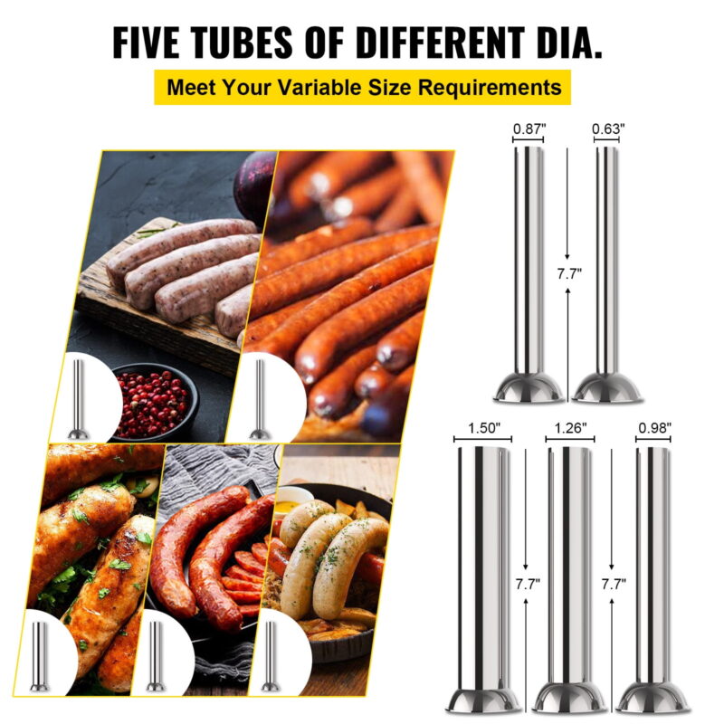 BENTISM 10L/22lbs Sausage Stuffer 2 Speed CE&SGS Standards Stainless Steel Vertical Sausage Maker - Image 6