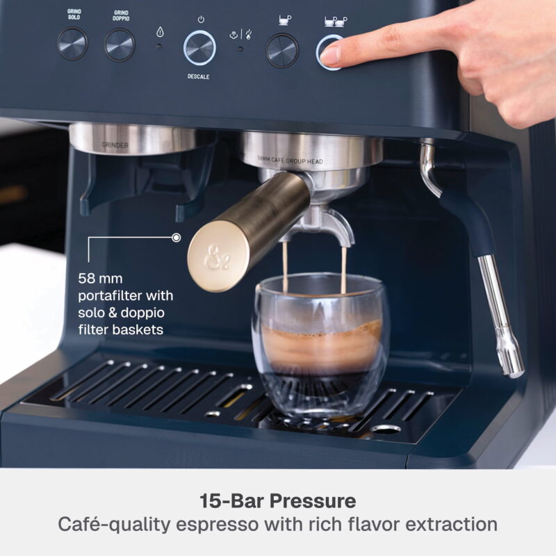 Thyme & Table Barista Grade Espresso Machine, Atlantic Blue - Image 5