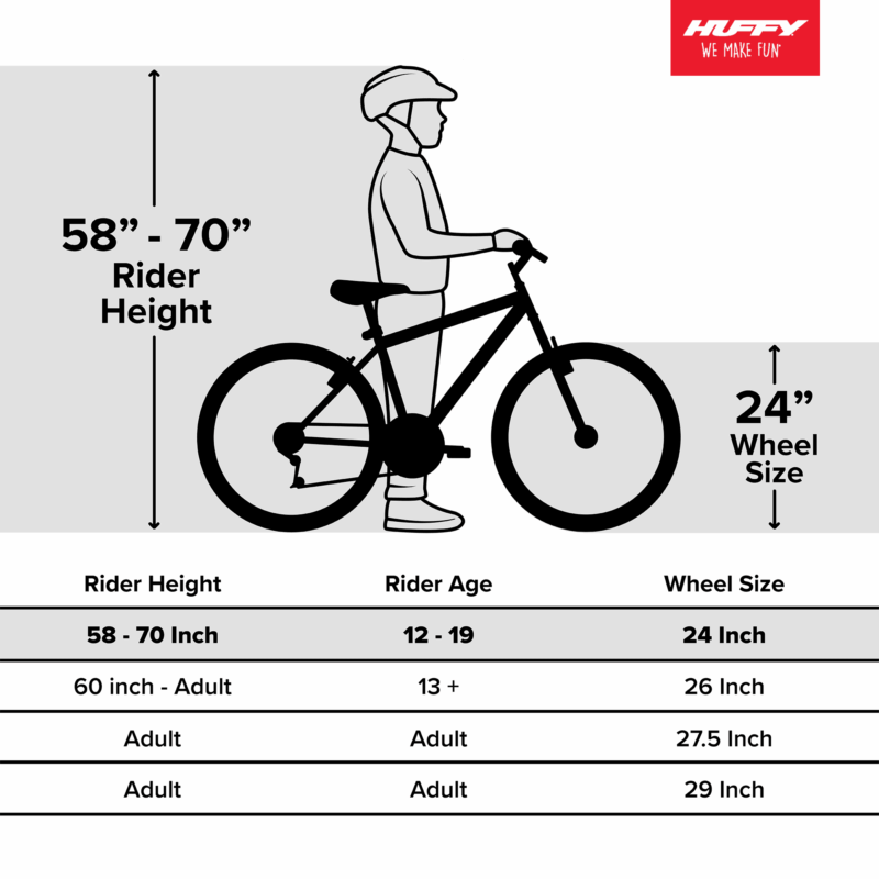Huffy 24" Trail Runner Mountain Bike, Fits Riders 4'8" - 5'8", Teal, Adult, Women's - Image 6