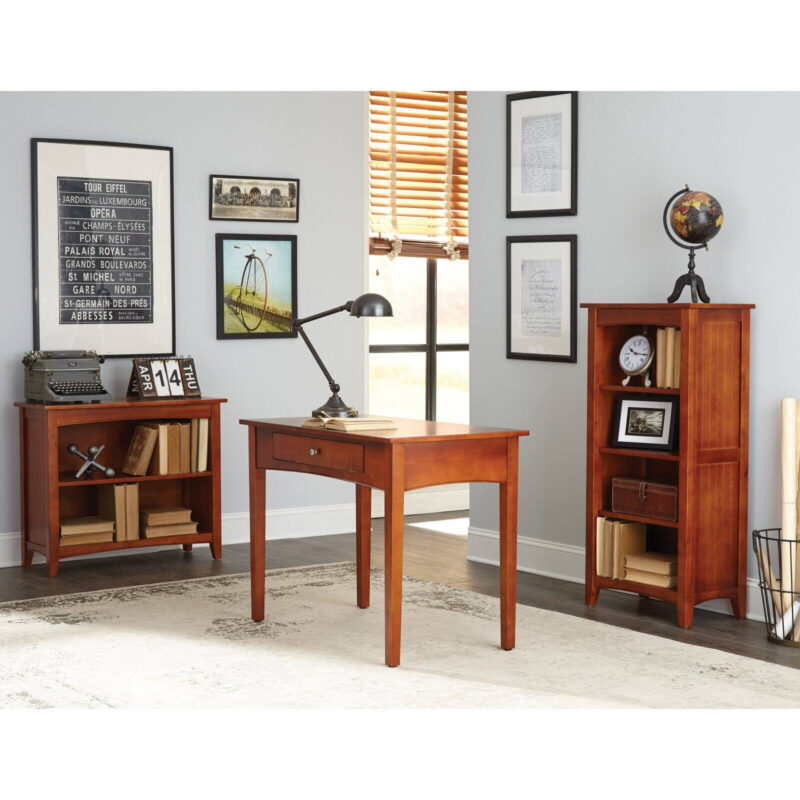 Alaterre Furniture Shaker Cottage Bookcase, Cherry - Image 5