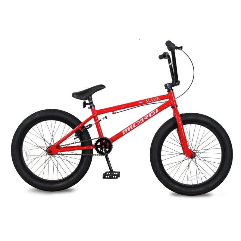 WonderWheels 20" BMX Steel Frame U-brake Three Piece Crank, Sprocket 25T, Driver 9T Sealed Bearing Alloy Rims 36H, Black tire - Red - Image 2