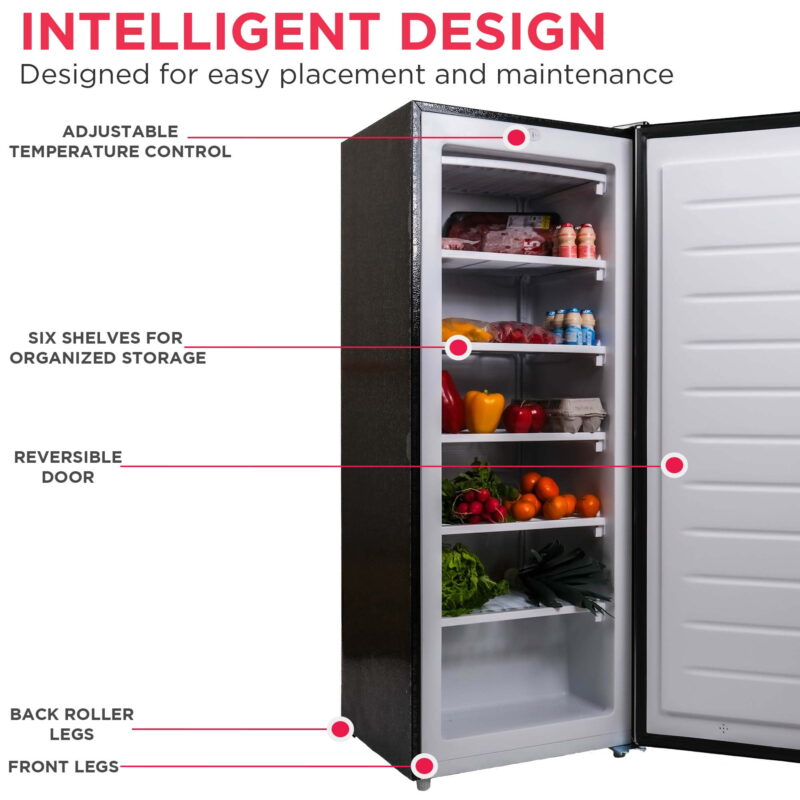 Frigidaire 6.5 Cu. ft. Upright Freezer, Platinum Silver, EFRF698 - Image 4