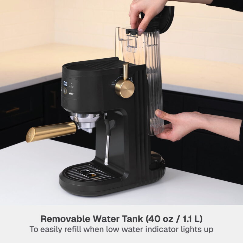 Thyme & Table Barista Mini Espresso Machine, Slate Grey - Image 6
