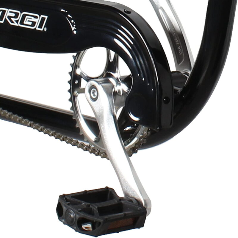 WonderWheels 26" Stretch Cruiser Coaster Brake Triple Tree Fork, Handlebars Moon Bar, Alloy Polish Rims. 26x3.0 26H Black Tire - Black - Image 3