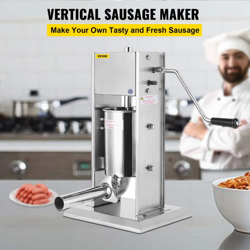 BENTISM 3L Manual Sausage Stuffer Maker Meat Filler Machine Stainless Steel - Image 2