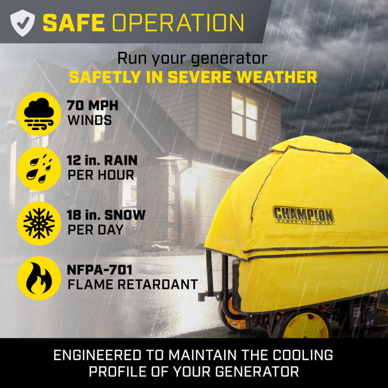 Champion Power Equipment Storm Shield Generator Cover by Gentent for 4000 to 12,500 Starting Watt Generators - Image 2