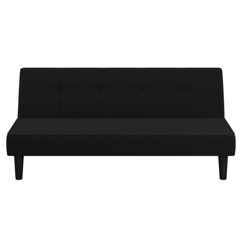 Serta Langston Modern Futon with Black Legs, Black Fabric - Image 5