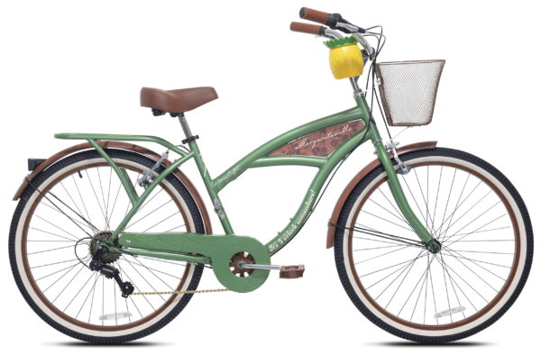 26" Margaritaville 7 Speed Adult Cruiser Bicycle, Green