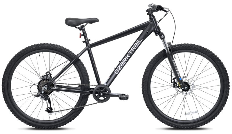 27.5" Ozark Trail Vibe Mountain Bicycle, Medium Frame, Fits Riders 5'3" - 5'8", Black, Adult