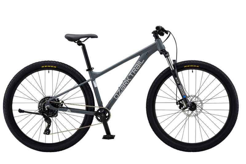 29" Ozark Trail Ridge Mountain Bike, Small Frame, Fits Riders 5'0" - 5'6", Gray, Adult, Unisex