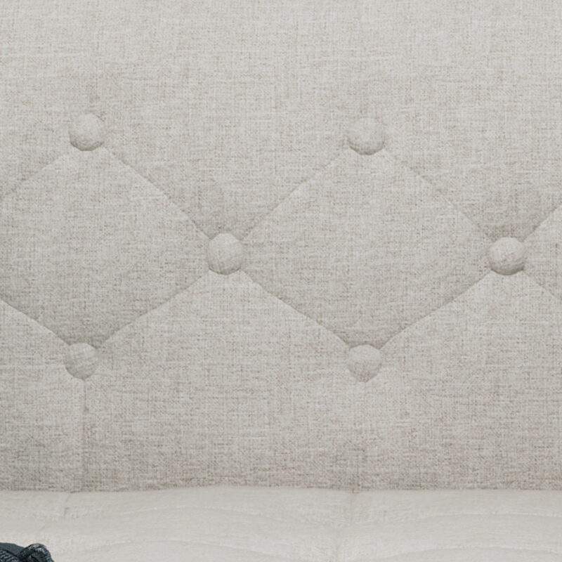 Noble House Orlando Mid Century Modern Tufted Fabric Sofa, Beige - Image 7