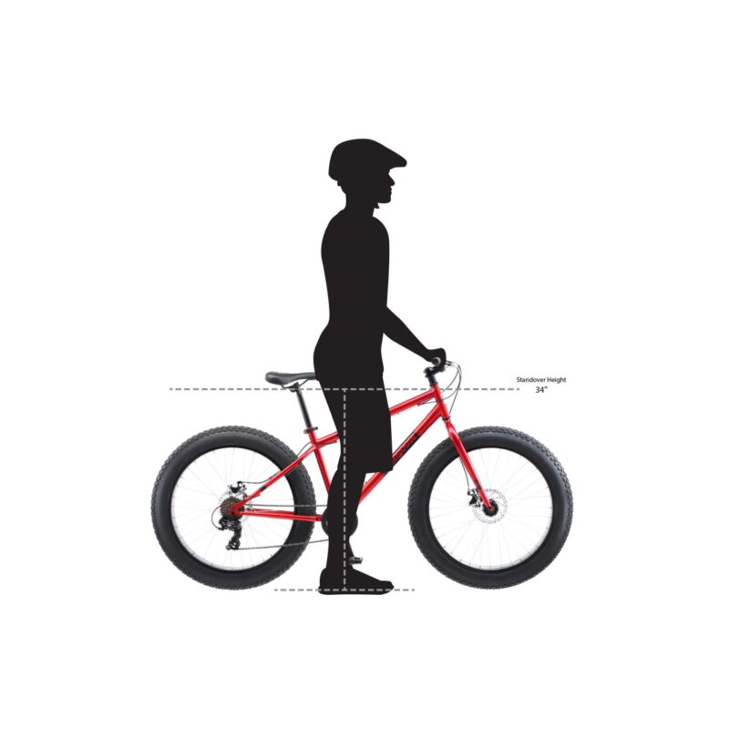 Mongoose Dolomite Adult Fat Tire Mountain Bike, 26-Inch Wheel, Red - Image 2