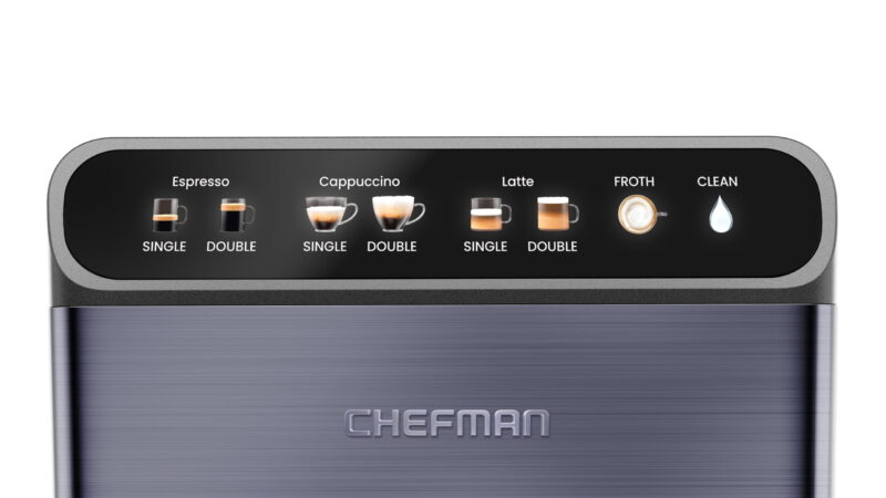Chefman 20-Bar, 2-Cup Black Stainless Espresso Machine - Image 4