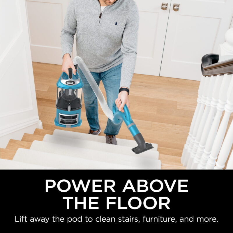 Shark Upright Vacuum, Navigator Lift-Away with Powerful Suction, Bagless, Hard Floor and Carpet, Large Dust Cup, Hepa Filter, Swivel Steering, Upholstery & Crevice Tool, NV380, Blue - Image 3