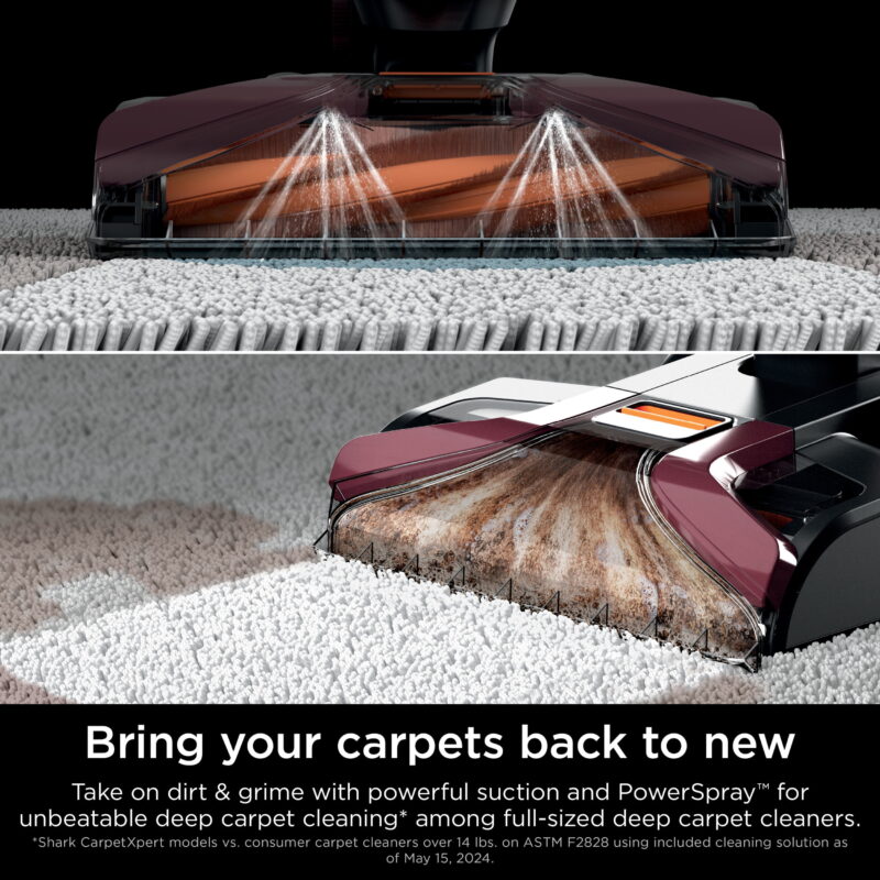 Shark CarpetXpert Upright Deep Carpet, Area Rug & Upholstery Cleaner with Built-in Spot & Stain Eliminator and 12 oz Deep Clean Pro Cleanser, EX150 - Image 3