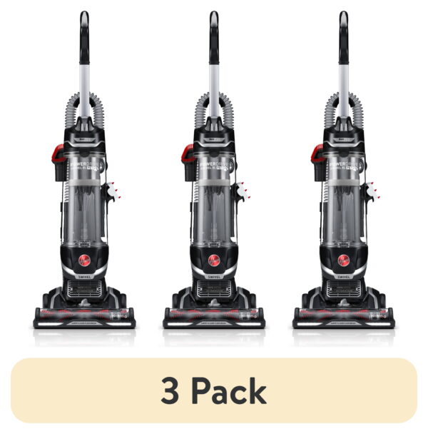 (3 pack) Hoover MAXLife Power Drive Swivel XL Pet Bagless Upright Vacuum Cleaner with HEPA Media Filtration, UH75210, New
