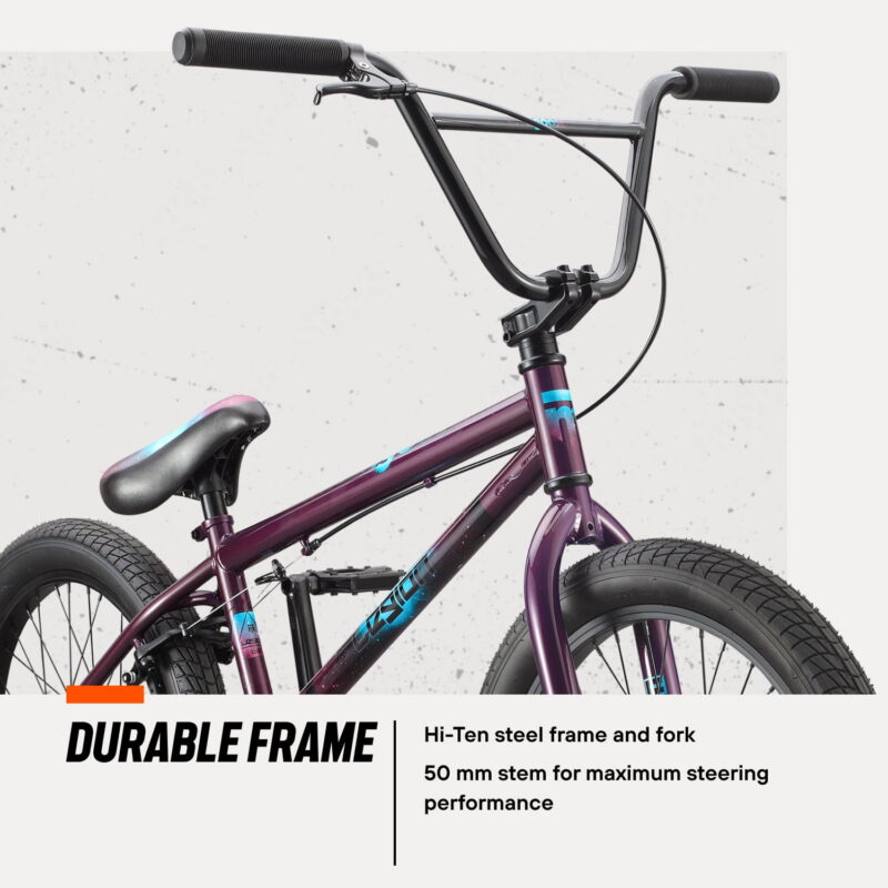 Mongoose Legion L40 Freestyle BMX Bike, 20" Wheels, Ages 8 and up, Purple - Image 3