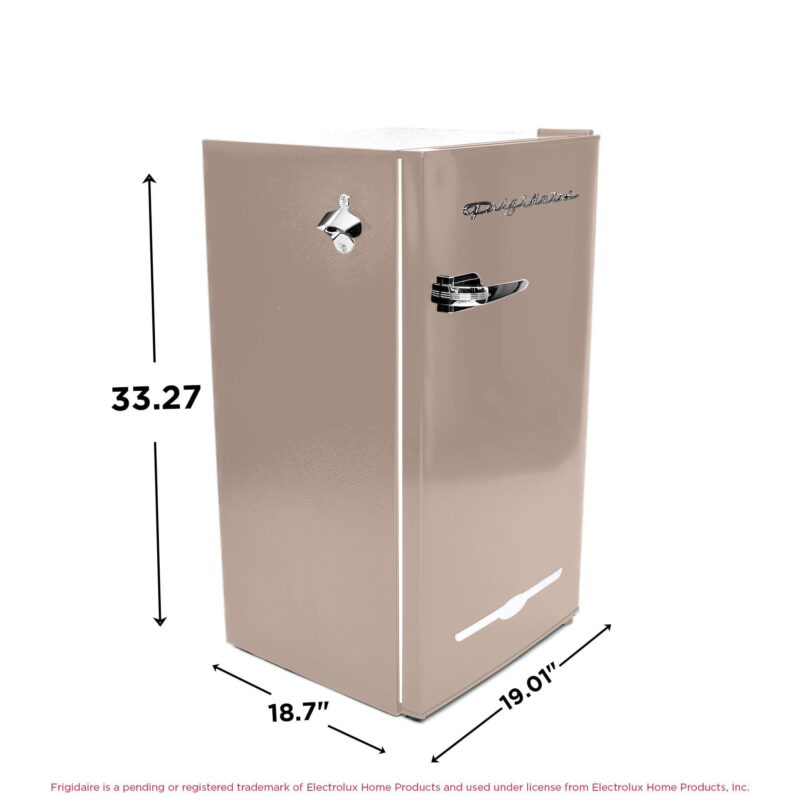 Frigidaire 3.2 Cu ft Retro Compact Refrigerator With Side Bottle Opener EFR376, Coral - Image 5