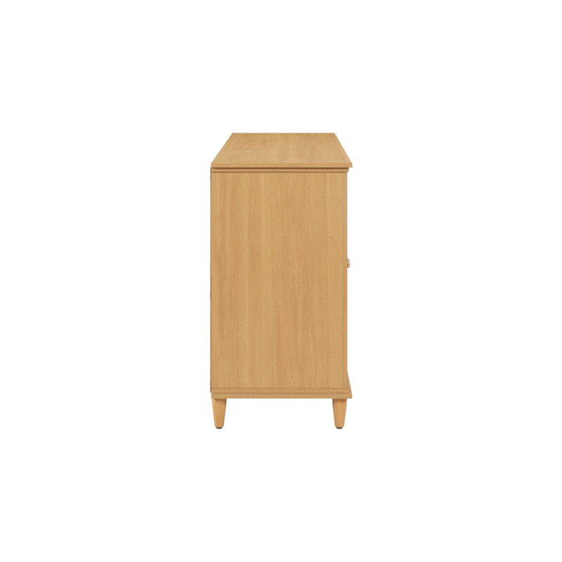 Beautiful Drew Rattan 4-Door Buffet Sideboard by Drew Barrymore, Warm Honey Finish - Image 7