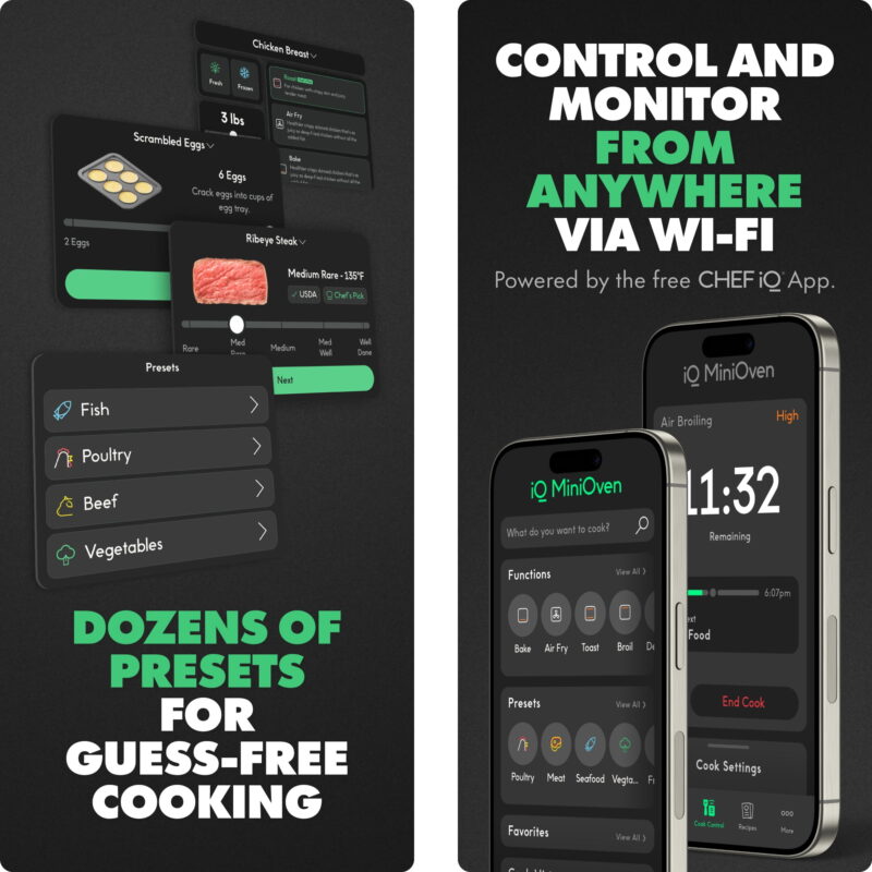 CHEF iQ MiniOven 25-Quart Countertop Oven with Touchscreen Controls - Black - Image 2