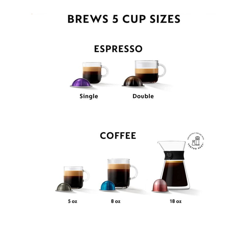 Breville Vertuo Next Coffee and Espresso Maker in Red, Single Serve Brewers, BNV520RED1BUC1 - Image 3