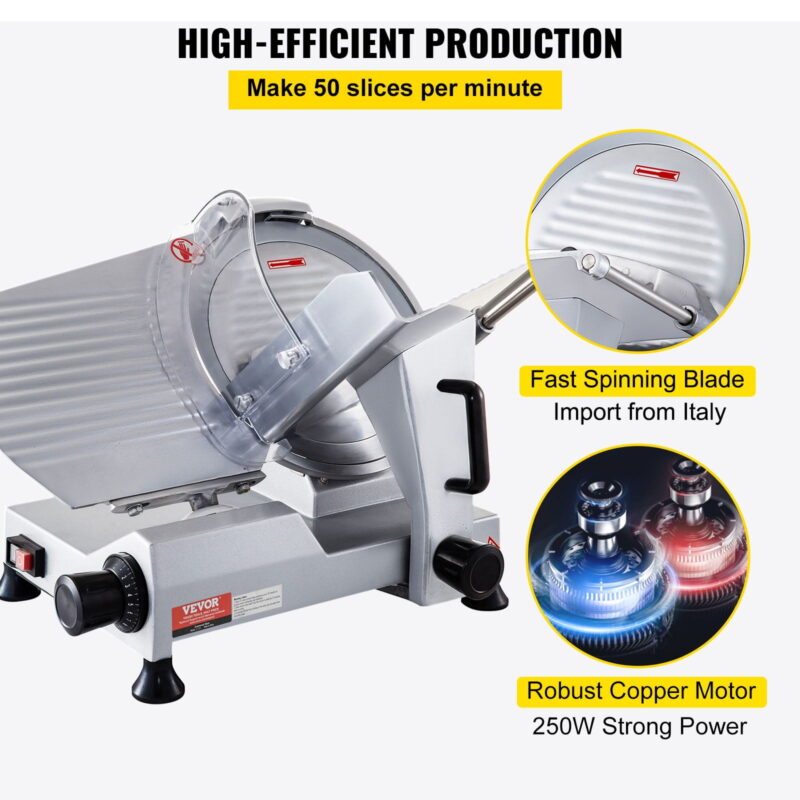 KFFKFF 320W Commercial Electric Meat 12" Blade Slicer Deli Food Cutter 350-400RPM - Image 3