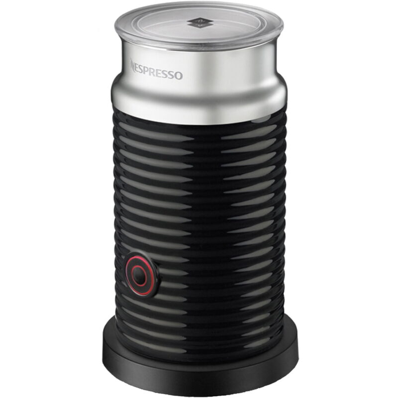 Breville Nespresso Vertuo Coffee & Espresso Single-Serve Machine in Matte Black and Aeroccino Milk Frother in Black - Image 3