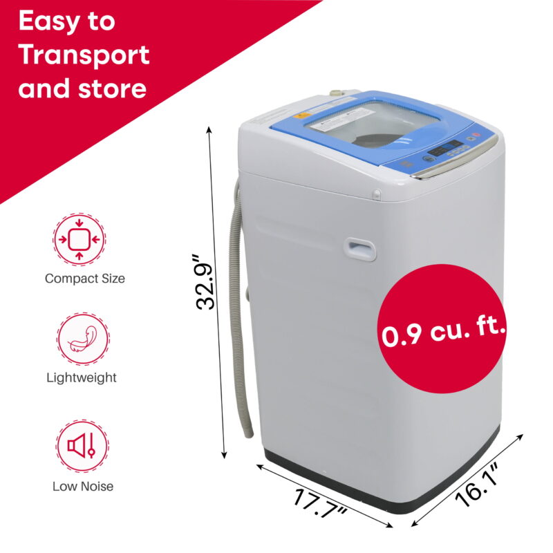 RCA, 0.9 cu ft Portable Washer, White, RPW091 - Image 2
