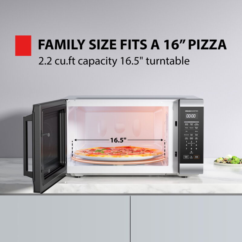 Toshiba 2.2 cu. ft. 24.4'' Microwave Oven in Stainless Steel - Image 2