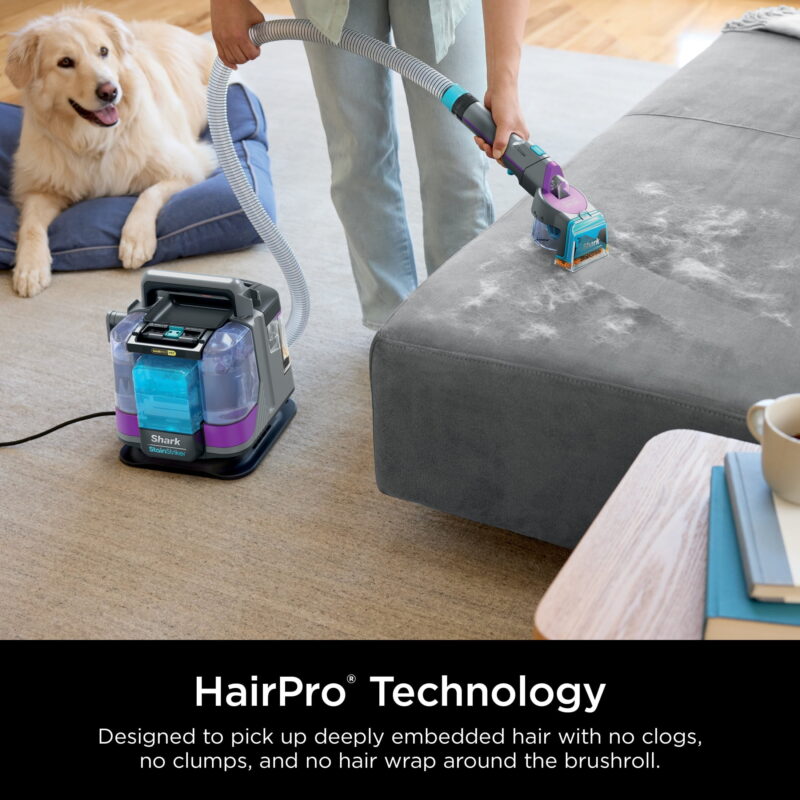 Shark StainStriker HairPro Portable Carpet Cleaner; Spot & Stain Remover, Upholstery, Hair, Odor Remover, PX250 - Image 3