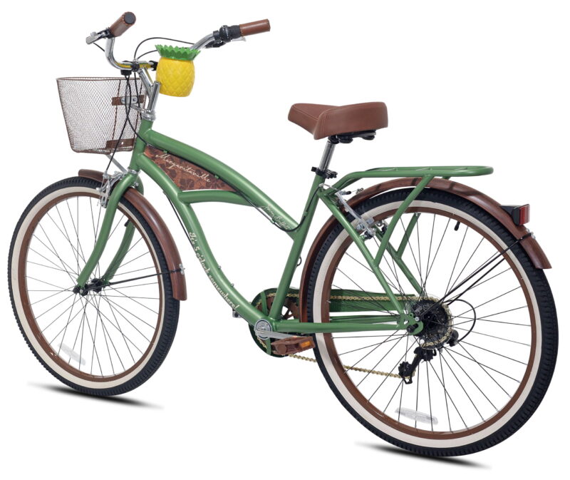 26" Margaritaville 7 Speed Adult Cruiser Bicycle, Green - Image 3