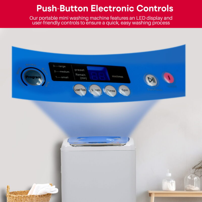 RCA, 0.9 cu ft Portable Washer, White, RPW091 - Image 6