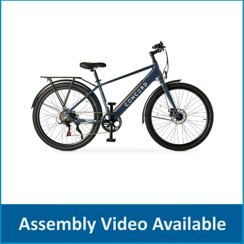 Concord 27.5" Step-Over Electric Commuter Bike, 36V, Gray, Fits Riders 5'1" - 6'1", Adult, Unisex - Image 4