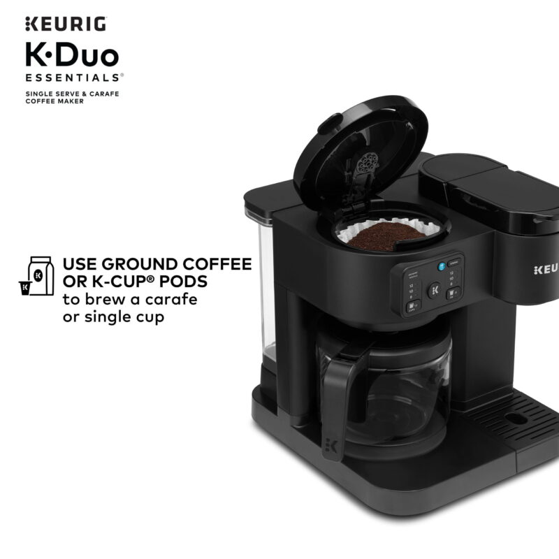 Keurig K-Duo Essentials, Hot & Iced Single-Serve K-Cup Pod Coffee Maker & Carafe, Black - Image 6