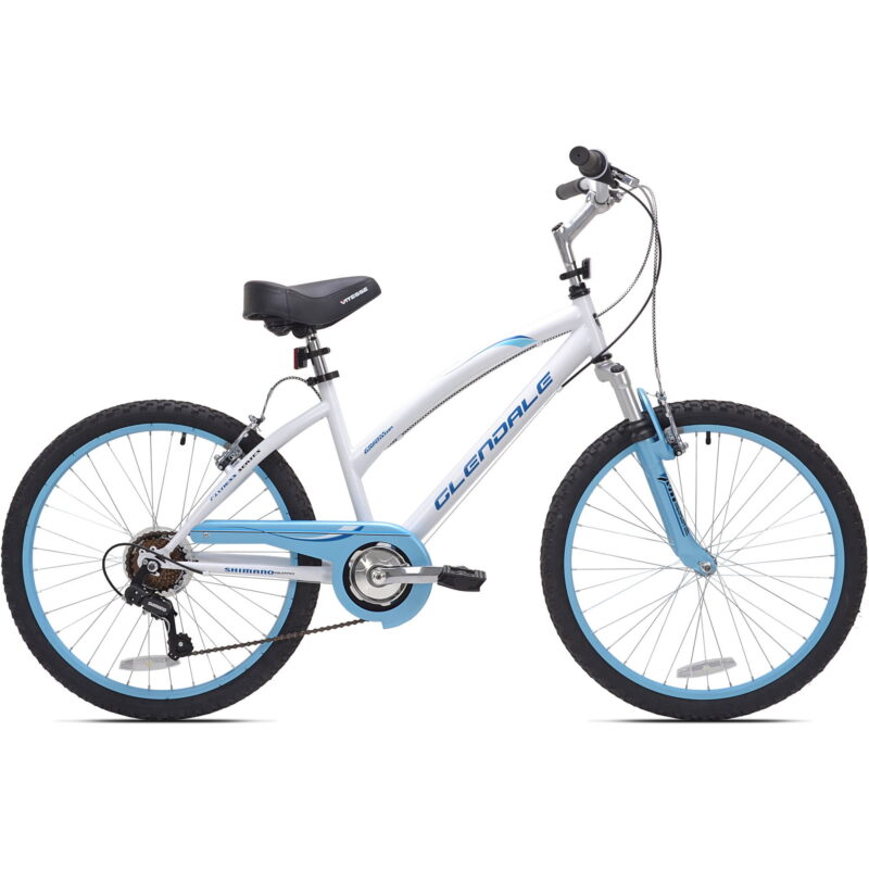 Kent 24" Glendale Tween/Adult Girl's Bike, White/Blue - Image 2