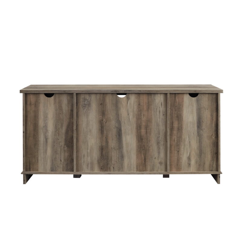Walker Edison Sliding Farmhouse Barn Door TV Stand for TVs up to 65", Grey Wash - Image 5