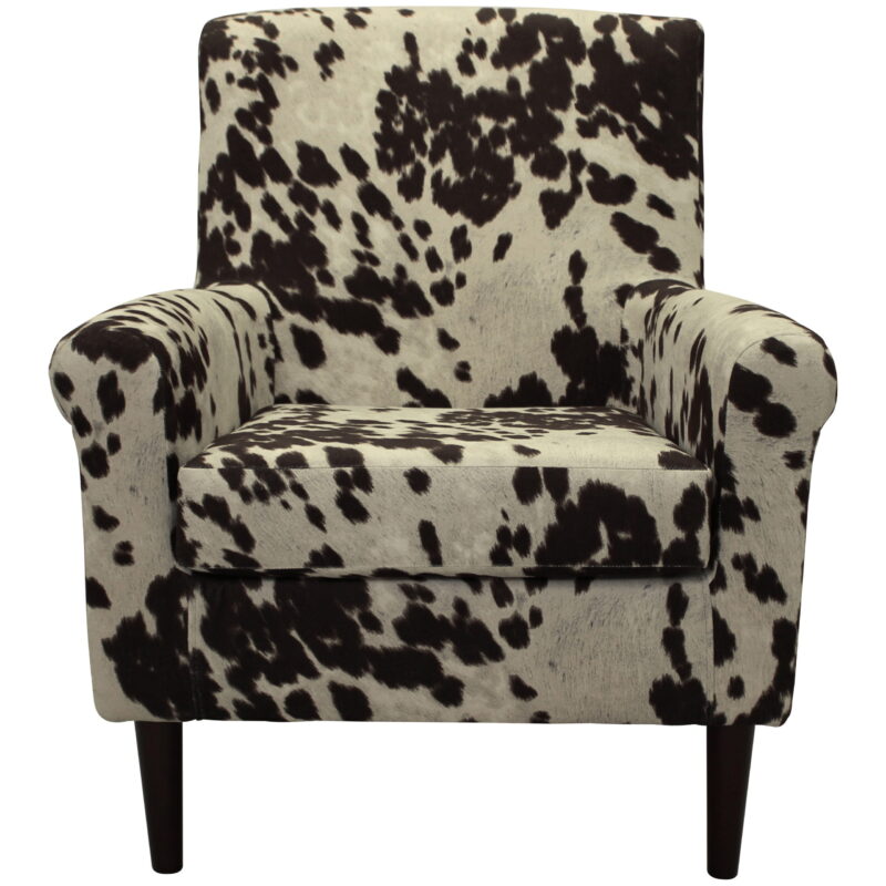 Fox Hill Ellis Rolled Arm Lounge Chair, Brown Cowhide - Image 3