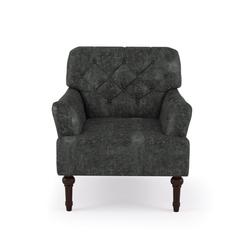 Furniture of America Lanis Traditional Indoor Tufted Lounge Armchairs & Accent Chairs, Gray - Image 4
