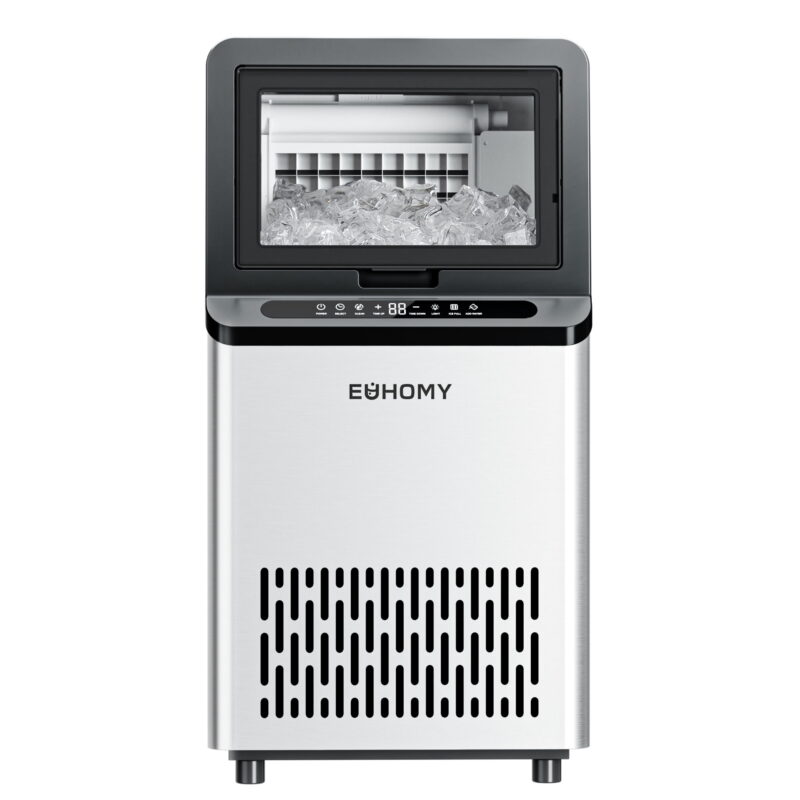 EUHOMY Commercial Ice Maker Machine, 100lbs/24H Stainless Steel Under Counter Ice Machine - Image 2