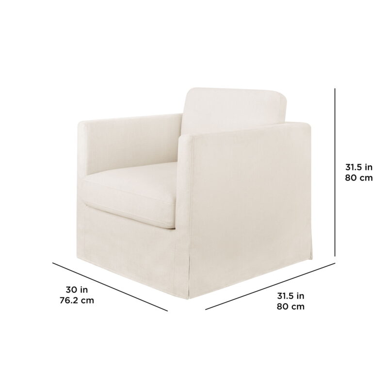 Better Homes & Gardens Waylen Swivel Accent Chair, by Dave & Jenny Marrs, Cream - Image 6