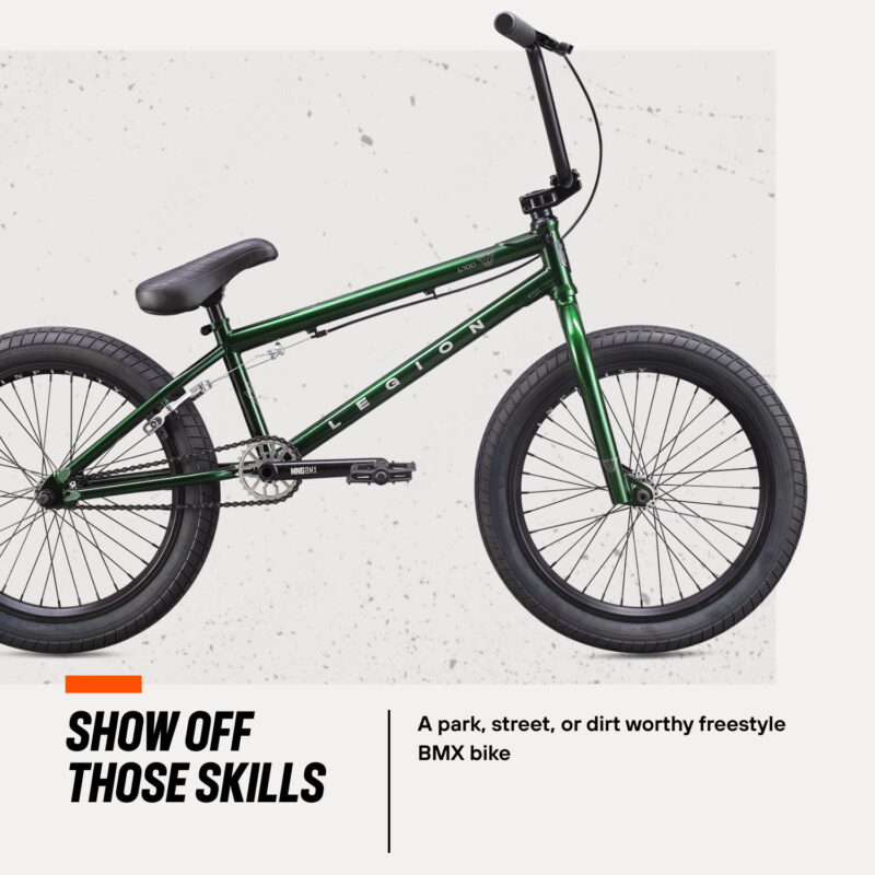Mongoose Legion L100 Freestyle BMX Bike, 20" Wheels, Ages 8 and up, Green - Image 5