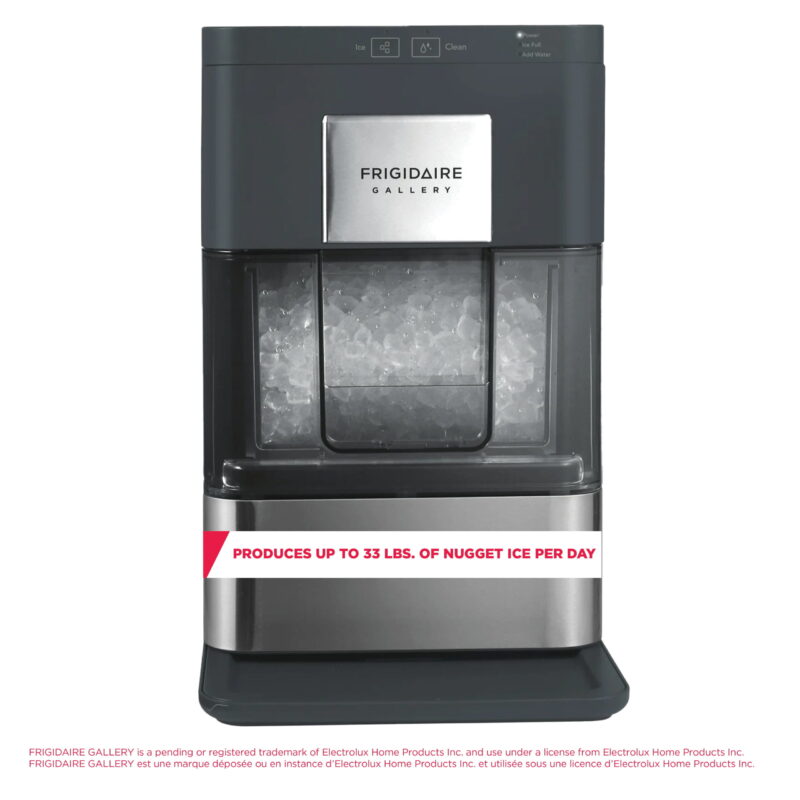 Frigidaire Gallery 33 lbs. Touchscreen Nugget Ice Maker - Stainless Steel Accent, EFIC220, Black - Image 4