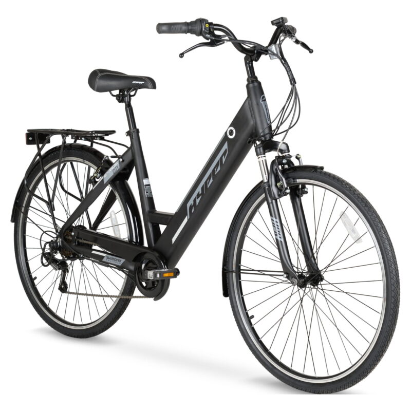 700c Hyper Bicycles Class 2 E-Ride 36V Electric Commuter E-Bike for Adults, 350W Motor, Black - Image 4