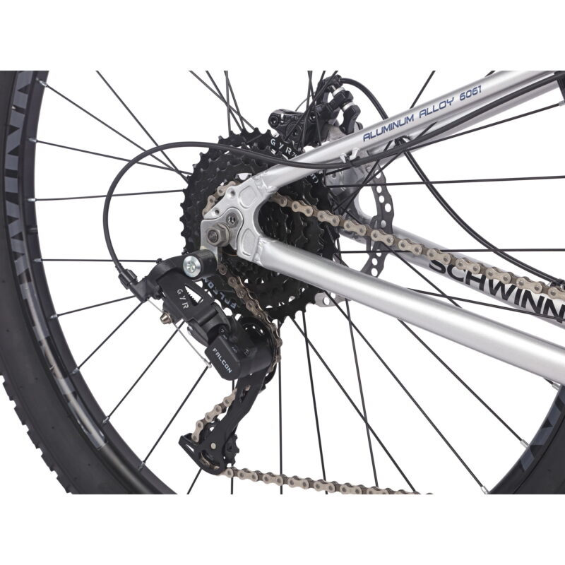 Schwinn Axum Sport Adult Men's 27.5-in. Mountain Bike, Small Frame, Silver Bicycle - Image 4