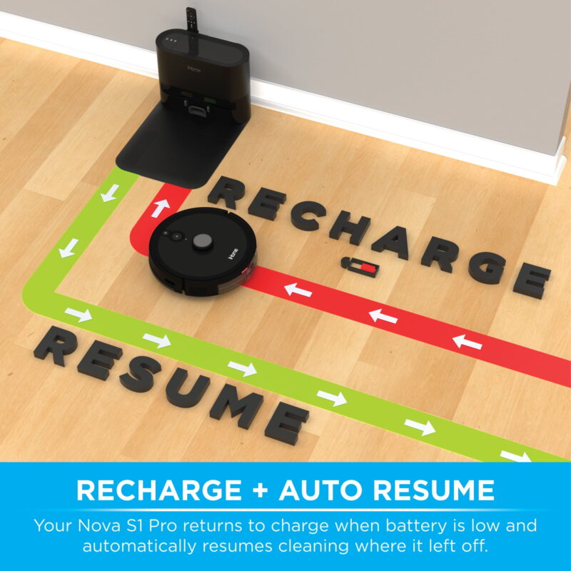 iHome AutoVac Nova S1 Pro Self Empty Robot Vacuum, LIDAR Mapping, 150 Min Runtime, Strong Suction, New - Image 5