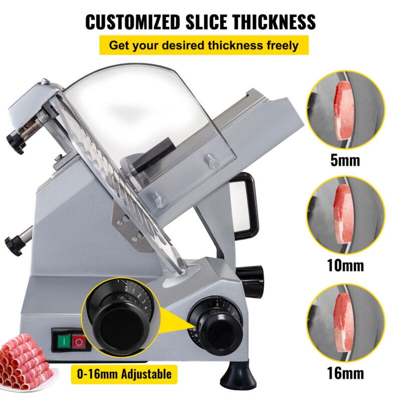 KFFKFF 320W Commercial Electric Meat 12" Blade Slicer Deli Food Cutter 350-400RPM - Image 4