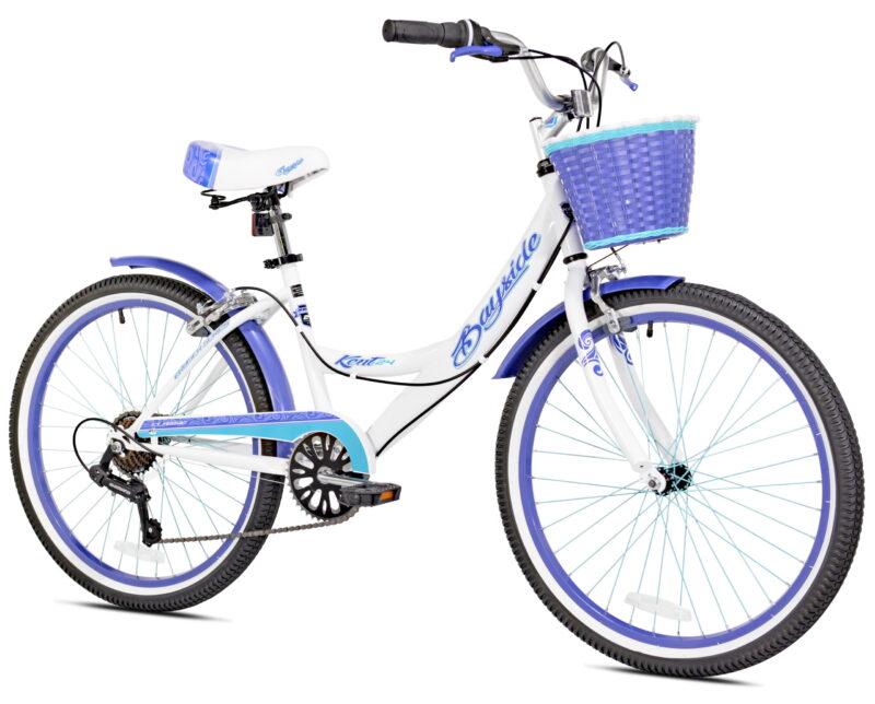 24" Kent Bayside Multi-Speed Girl's Bike, White/Purple, Ages 12+ Years - Image 4