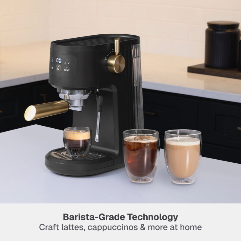 Thyme & Table Barista Mini Espresso Machine, Slate Grey - Image 2