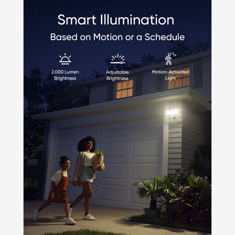 eufy Floodlight 3K Camera E340 Wired Dual Camera, 360° Pan & Tilt, Wi-Fi 6, No Monthly Fee - Image 4